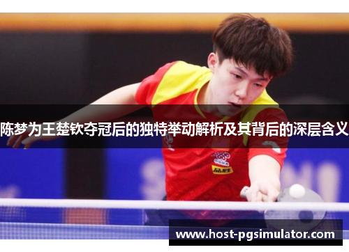陈梦为王楚钦夺冠后的独特举动解析及其背后的深层含义