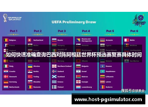 如何快速准确查询巴西对阵阿根廷世界杯预选赛复赛具体时间